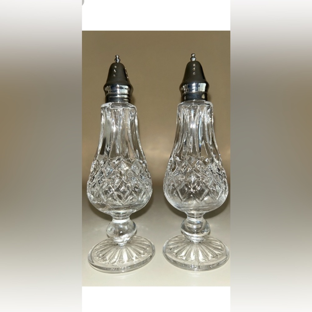 Vintage crystal salt and pepper shaker